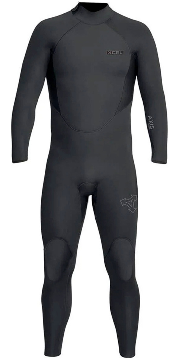 2026 Xcel Mens Comp 5/4mm Chest Zip Wetsuit MN54ZXC4BK - Black